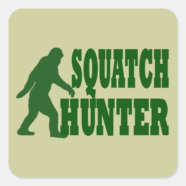Sticker Carré Chasseur de squatch (Devant)