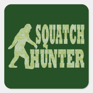 Sticker Carré Chasseur de squatch en camouflage