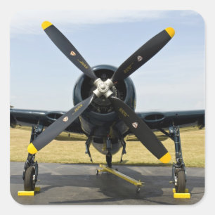 Sticker Carré Chasseur embarqué Grumman F8F Bearcat de la marine