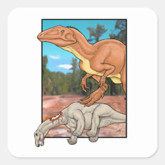 Sticker Carré Chasseur et proie