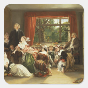 Sticker Carré Chassez la pantoufle chez Flamborough voisin