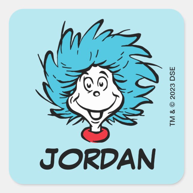 Sticker Carré Chat dans la chose Casquette une chose deux - Chos (Devant)