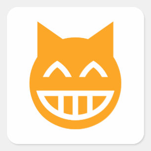 Sticker Carré Chat Emoji Grille