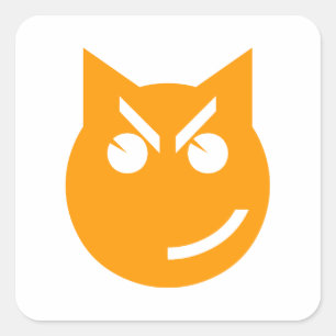 Sticker Carré Chat souriant d'un air affecté d'Emoji