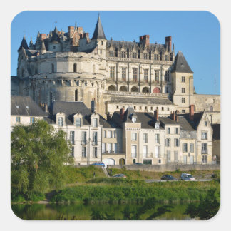Sticker Carré Château Amboise en France Carte postale