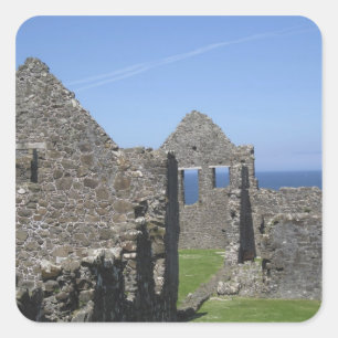 Sticker Carré Château de Dunluce près de Bushmills et Portrush,