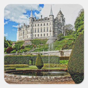 Sticker Carré Château de Dunrobin photo d'architecture