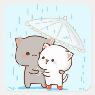 Sticker Carré chateau de pêche mochi