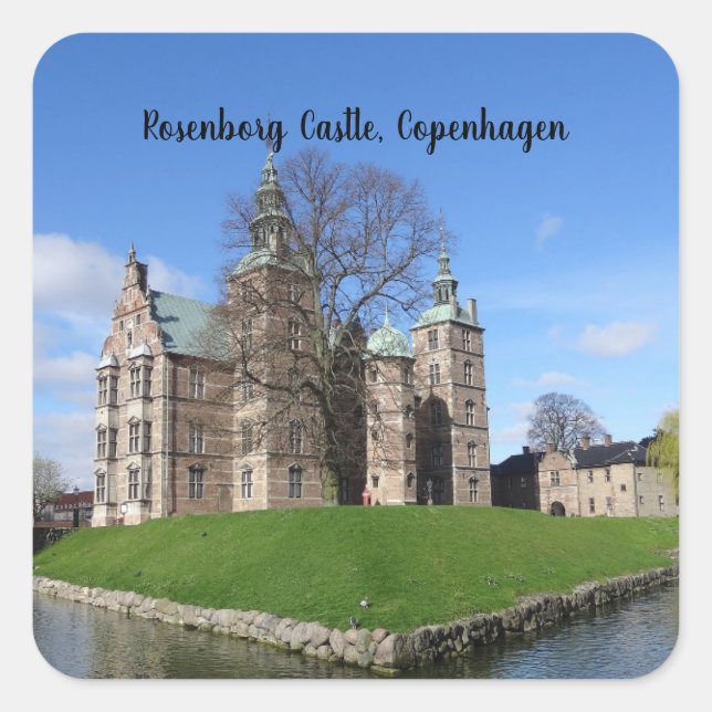 Sticker Carré Château de Rosenborg, Copenhague, Danemark (Devant)