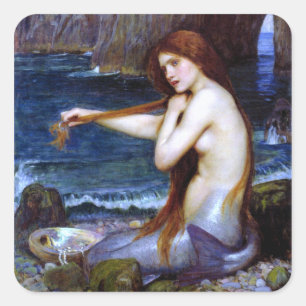 Sticker Carré Château d'eau : La sirène