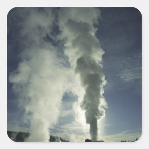 Sticker Carré Château Geyser, Parc national de Yellowstone