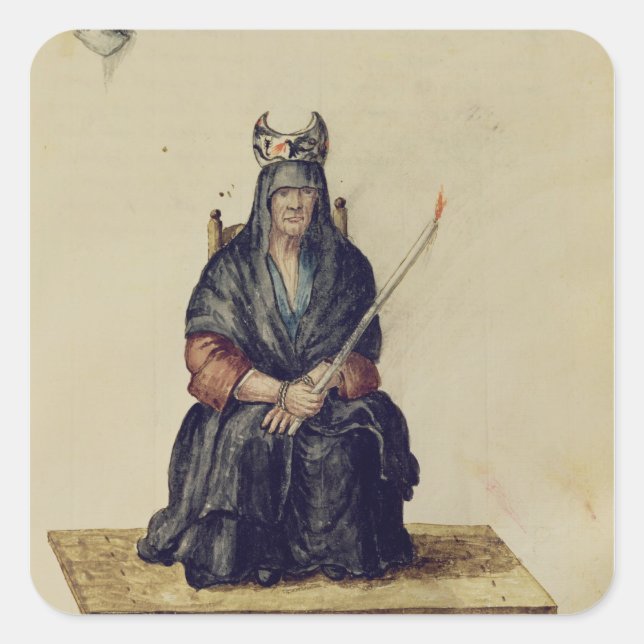 Sticker Carré Châtiment d'une sorcière (Devant)