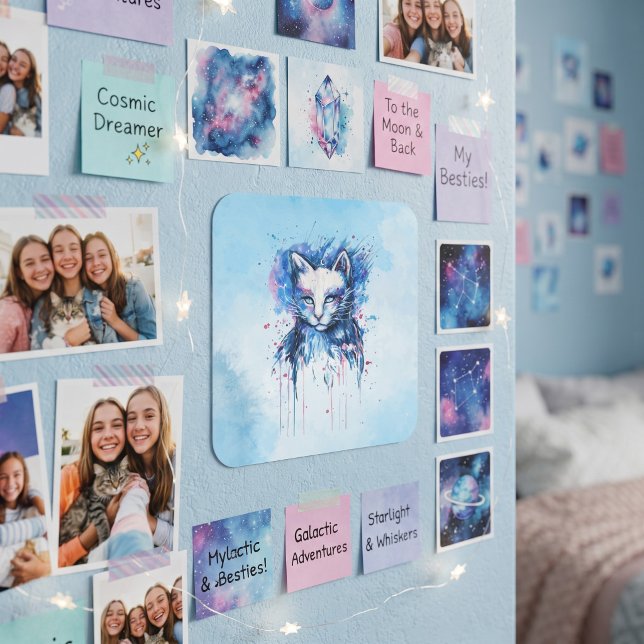 Sticker Carré Chaton (Créateur téléchargé)