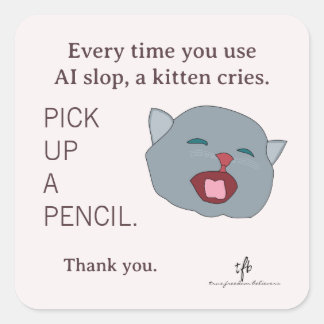 Sticker Carré #ChatonsContreLaFouleIA IV