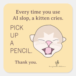 Sticker Carré #ChatonsContreLaFritureIA II