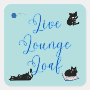 Sticker Carré Chats de Loaf Lounge Vivant