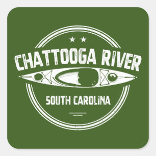 Sticker Carré Chattooga River, Caroline du Sud