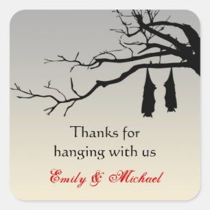 Sticker Carré Chauffage chauves branches nues pourriture Hallowe