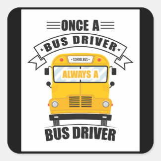 Sticker Carré chauffeur de bus