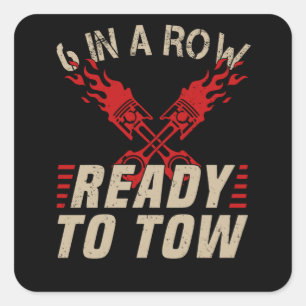 Sticker Carré Chauffeur de camion Chauffeur de camionnette