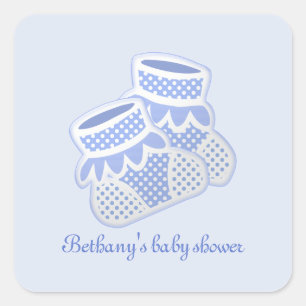 Sticker Carré chaussettes bleues pour bébé