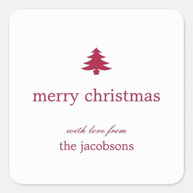 Sticker Carré Chaussures cadeaux de Noël (Devant)