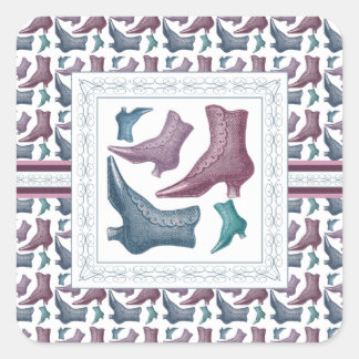 Sticker Carré Chaussures, Chaussures Amateur Bottes victoriennes