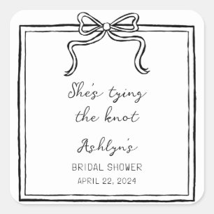 Sticker Carré Chaussures simples à main tracées qui collent l'au