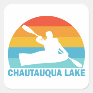 Sticker Carré Chautauqua Lake New York Kayak
