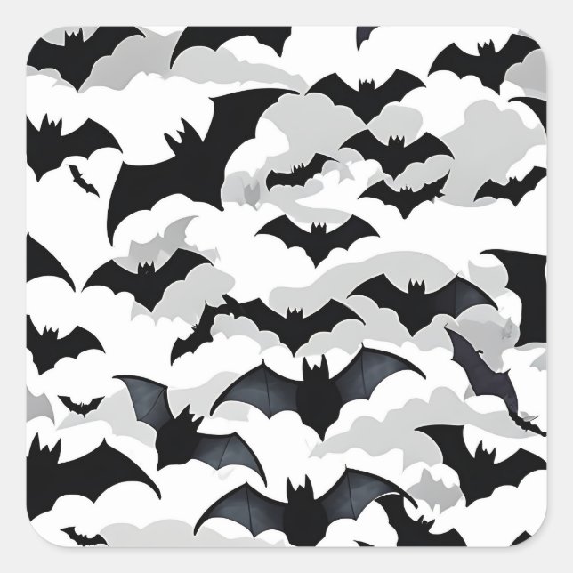 Sticker Carré Chauve-souris (Devant)