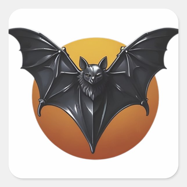 Sticker Carré Chauve-souris (Devant)