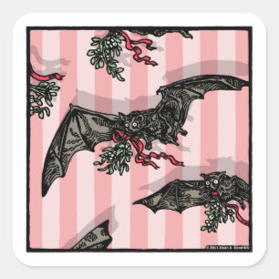 Sticker Carré Chauve-souris - Pop Goth Holiday