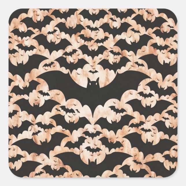 Sticker Carré Chauves-souris (Devant)