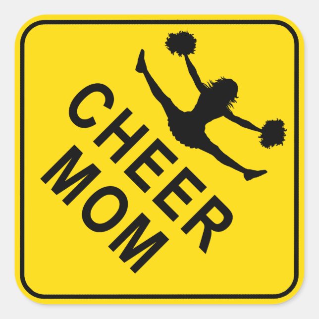 Sticker Carré Cheer Maman (Devant)