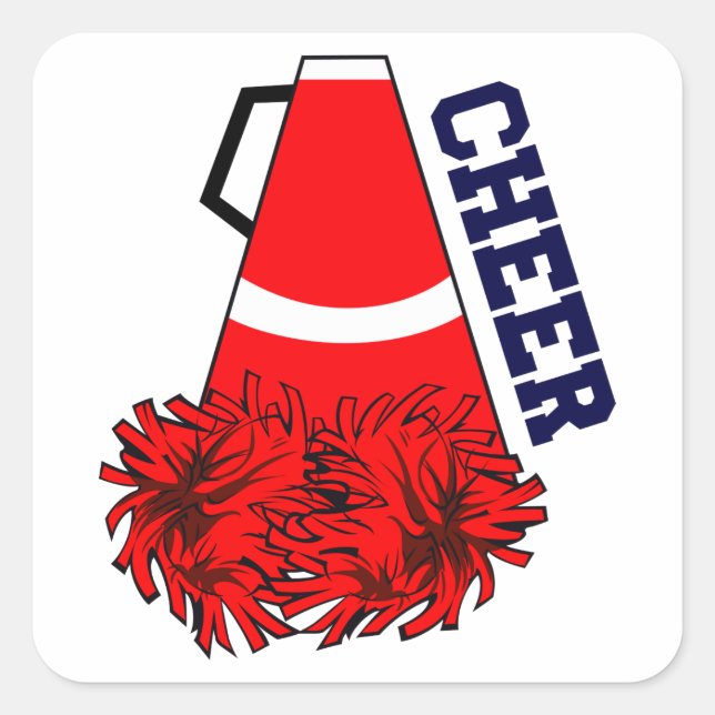 Sticker Carré Cheer Megaphone (Devant)