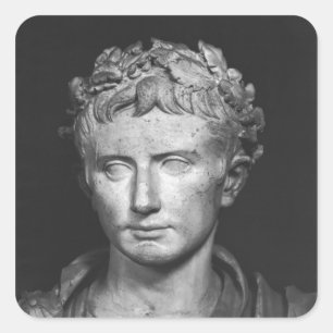 Sticker Carré Chef de l'empereur Augustus