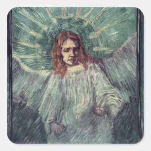 Sticker Carré Chef d'un ange, après Rembrandt, 1889