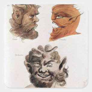 Sticker Carré Chefs de démons maléfiques