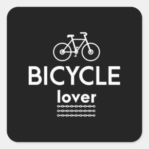 Sticker Carré Chemise à bicyclette pour le cycliste Lover-Biycl