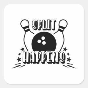 Sticker Carré Chemise de Bowling Split Happens