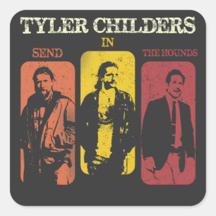 Sticker Carré Chemise de musique Tyler Childers