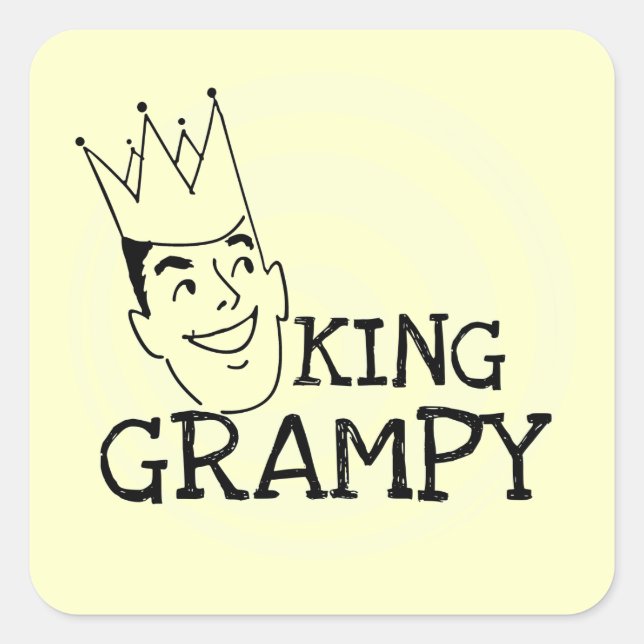 Sticker Carré Chemises et cadeaux King Grampy (Devant)