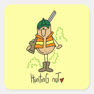 Sticker Carré Chemises et cadeaux pour amateurs de chasse aux no