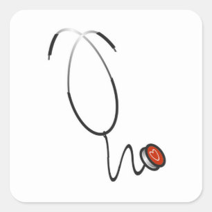 Sticker Carré Chemises et cadeaux Stethoscope