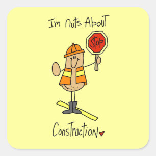 Sticker Carré Chemises et Cadeaux sur la Construction qui sont N