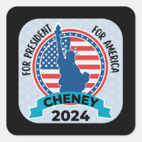 Cheney Pour le Président 2024 avec Drapeau et Stat