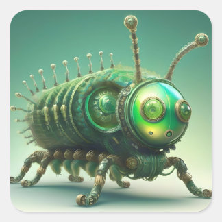 Sticker Carré chenille technique mécanique.