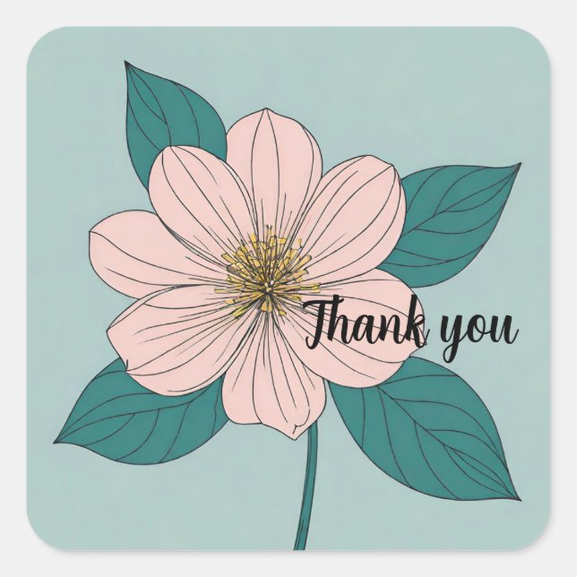 Sticker Carré Cherishing Life and Blooms (Devant)