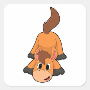 Sticker Carré Cheval à jouer