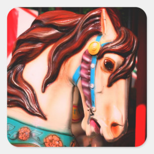 Sticker Carré Cheval à vapeur silencieux 